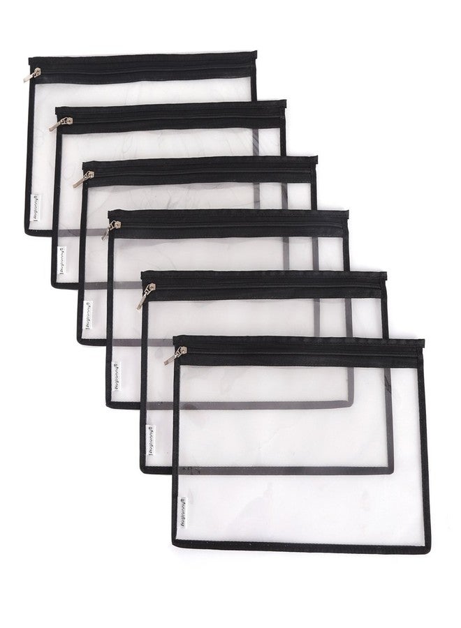 Augbunny Multi-purpose Water Resisitant Clear PVC Security Bank Deposit Utility Zipper Coin Bag Check Wallet 6-pack - Image 1