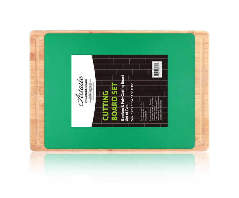 Artaste 28744 Bamboo Cutting Board and Flexible Cutting Board Set