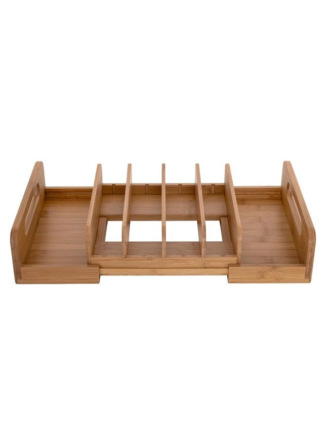 Seville Classics Expandable Cabinet Organizer, Brown Bamboo, 12.83" x 22.5" x 3.23" H - Image 4
