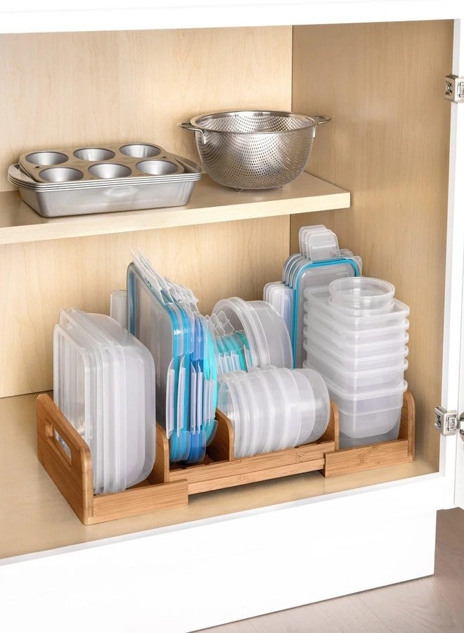 Seville Classics Expandable Cabinet Organizer, Brown Bamboo, 12.83" x 22.5" x 3.23" H - Image 1