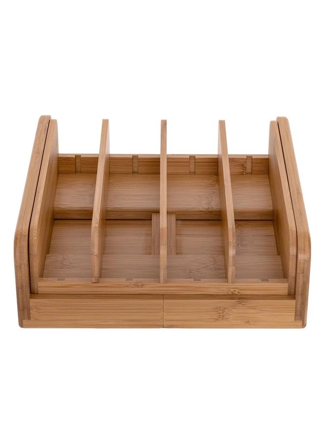 Seville Classics Expandable Cabinet Organizer, Brown Bamboo, 12.83" x 22.5" x 3.23" H - Image 3