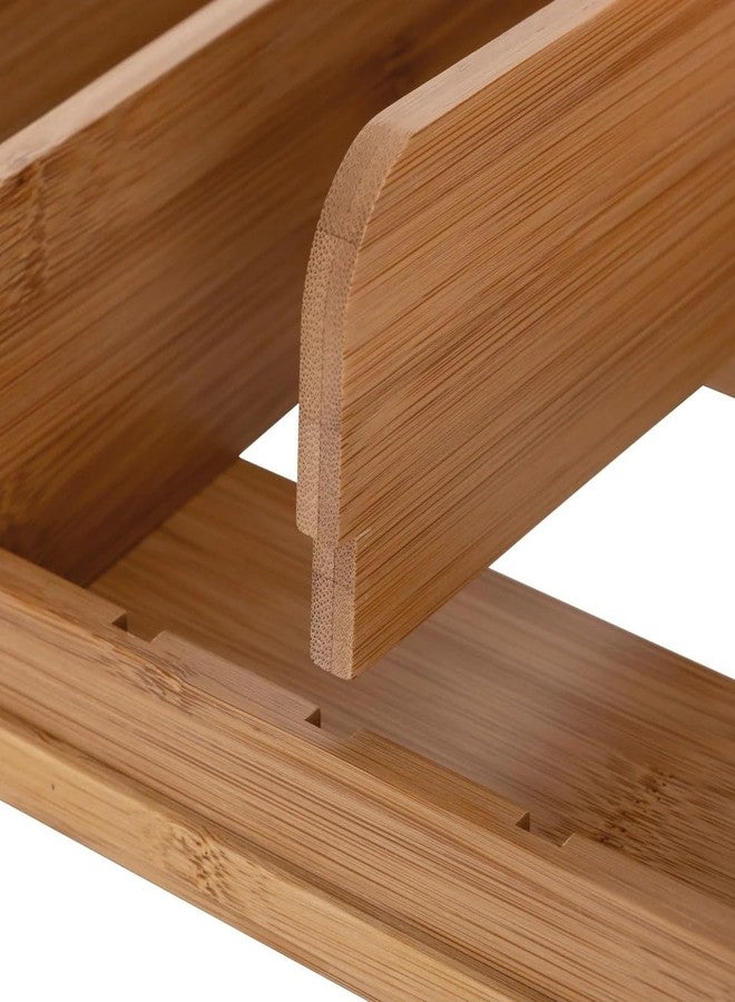 Seville Classics Expandable Cabinet Organizer, Brown Bamboo, 12.83" x 22.5" x 3.23" H - Image 5