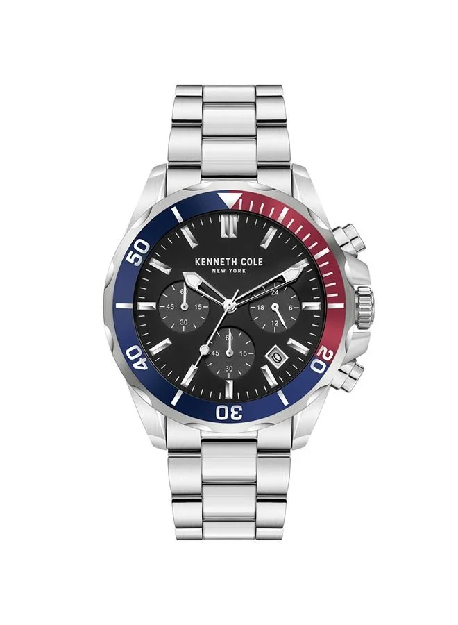 Kenneth Cole New York Men's 43mm Chronograph Watch with Stainless Steel Bracelet