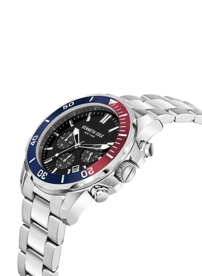 Kenneth Cole New York Men's 43mm Chronograph Watch with Stainless Steel Bracelet