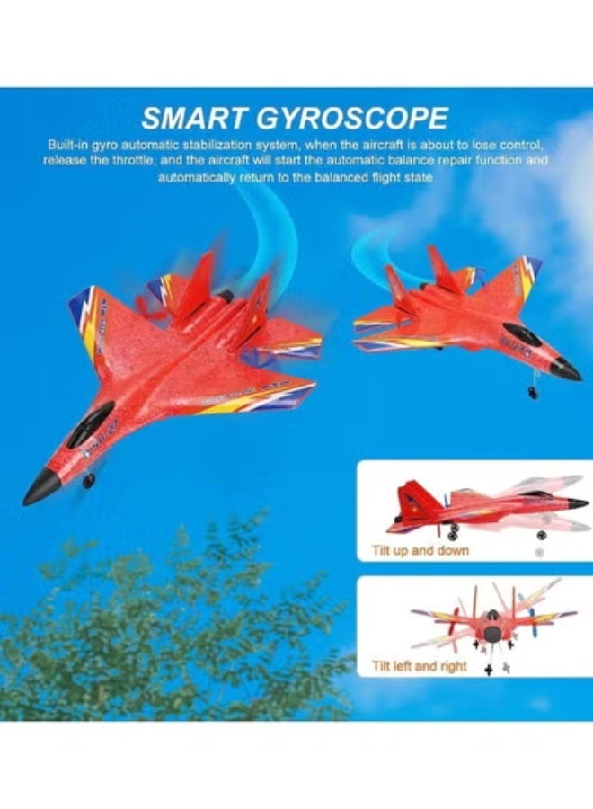 TOY GARDEN 2.4GHz RC Plane – Ready-to-Fly Remote Control Jet Glider with 6-Axis Gyro, Battery, and Cool Lights, Easy-to-Fly Toy Aircraft for Kids & Adults (Red) - Image 3