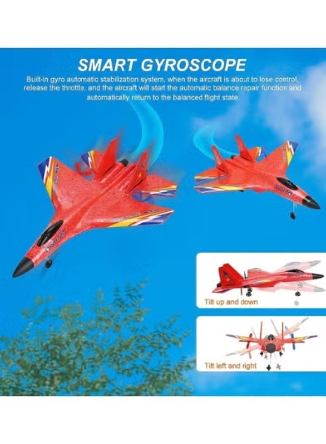 TOY GARDEN 2.4GHz RC Plane – Ready-to-Fly Remote Control Jet Glider with 6-Axis Gyro, Battery, and Cool Lights, Easy-to-Fly Toy Aircraft for Kids & Adults (Red) - Image 4