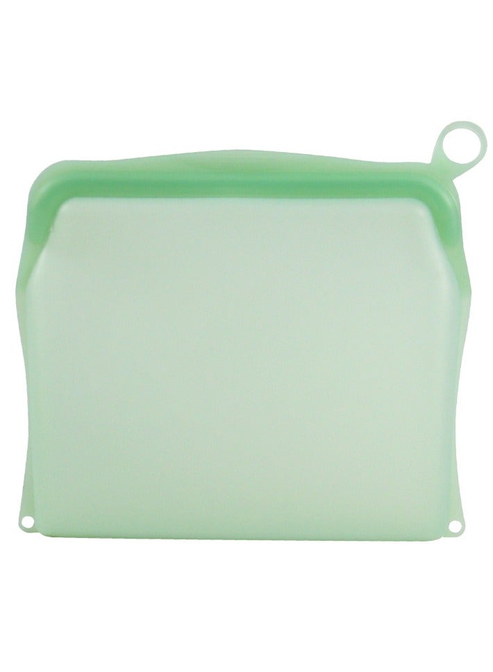 Platinum Silicone Food Grade Reusable Storage Bag, Green (Stand-Up Mega) | Reduce Single-Use Plastic | Cook, Store, Sous Vide, or Freeze | Leakproof, Dishwasher-Safe, Eco-friendly - Image 1