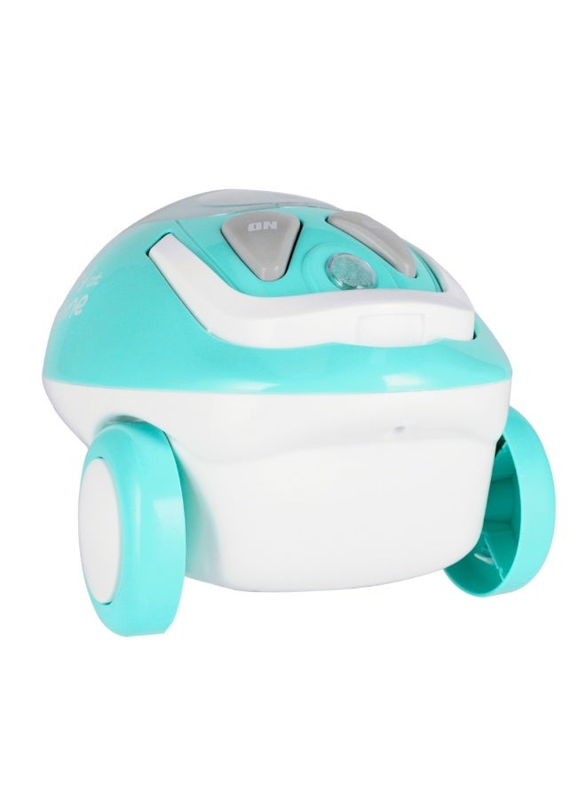 مكنسة كهربائية لعبة "بلاي أت هوم" من Qun Feng Toys، باللونين الأزرق الفيروزي والأبيض، شفط حقيقي وأضواء، للأعمار 3+ - Image 2