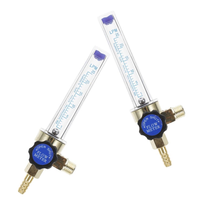 2Pcs Argon Carbon Dioxide Accurate Gas Metering Device for Welding and Gas Flow Regulation Essential Flow for Argon and Applications - Image 1