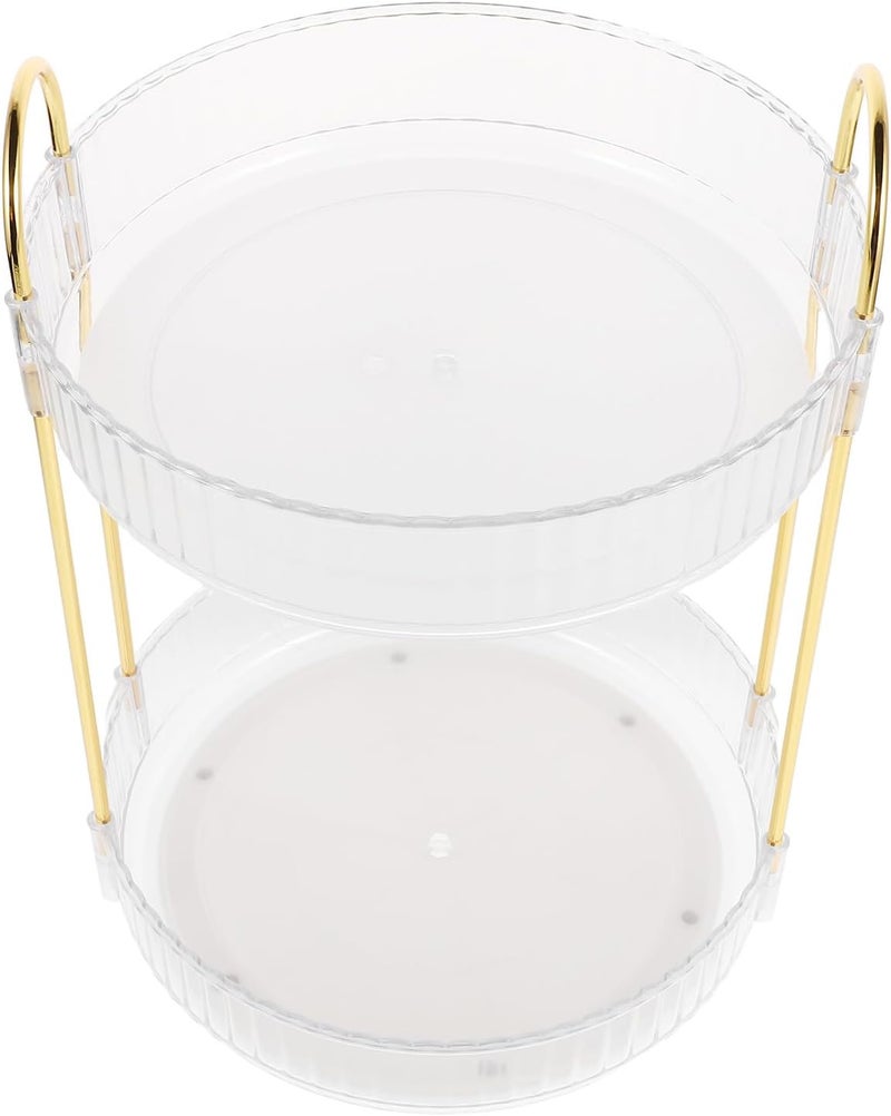 Rotating Makeup Organizer and Vanity Storage Holder for Skincare and Perfume, Multi-Layer Bathroom Counter Cosmetics Organizer with High Capacity for Bedroom and Bathroom Use - Image 1