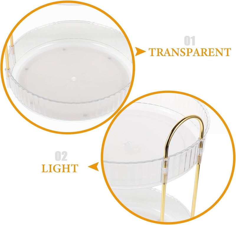 Rotating Makeup Organizer and Vanity Storage Holder for Skincare and Perfume, Multi-Layer Bathroom Counter Cosmetics Organizer with High Capacity for Bedroom and Bathroom Use - Image 2