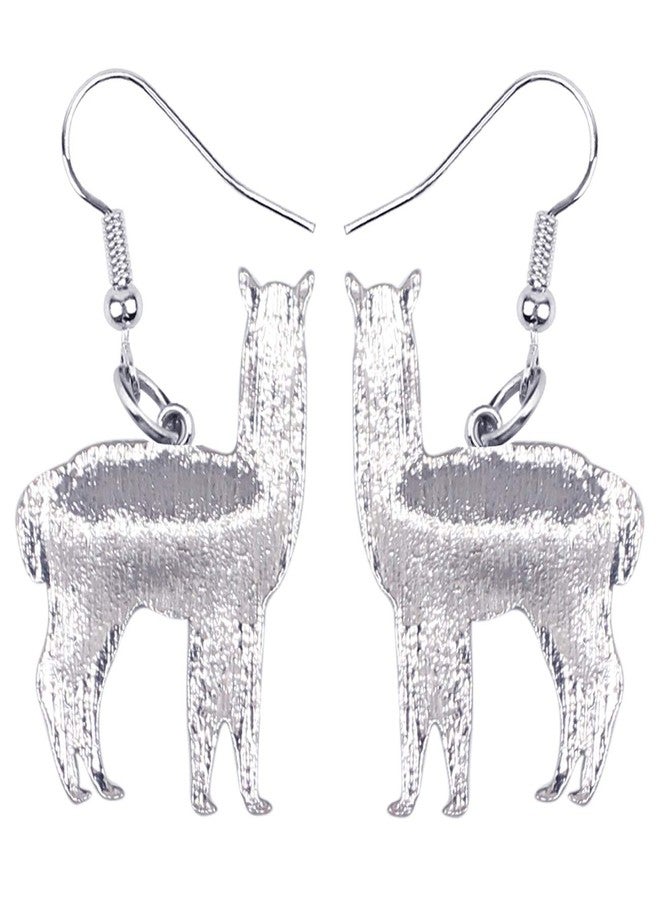 NEWEI Enamel Alloy South America Alpaca Earrings Drop Dangle Fashion Unique Animal Jewelry For Women Gift Charms (Blue) - Image 5
