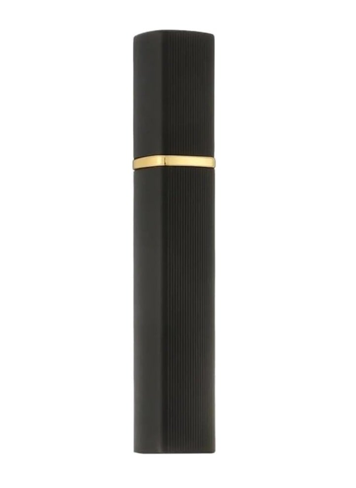 Generic 12ml Luxury Mini Refillable Perfume Bottle - Travel Atomizer Sprayer, Round Tube Pump, Empty Cosmetic Perfume Bottle for Perfume Lovers (Black)  - Image 1