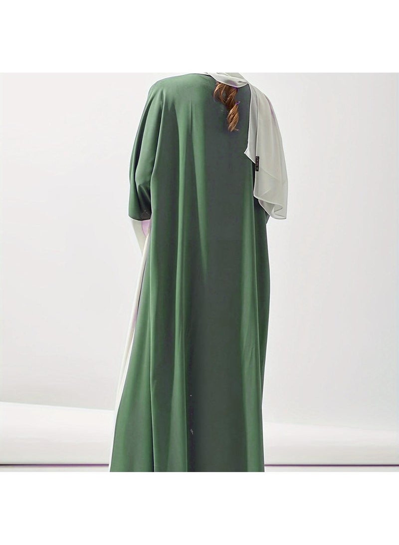 Y&D Bust 140cm Skirt Length 143cm Breathable Loose Contrast Color Drop Feeling Cardigan Robe - Image 3