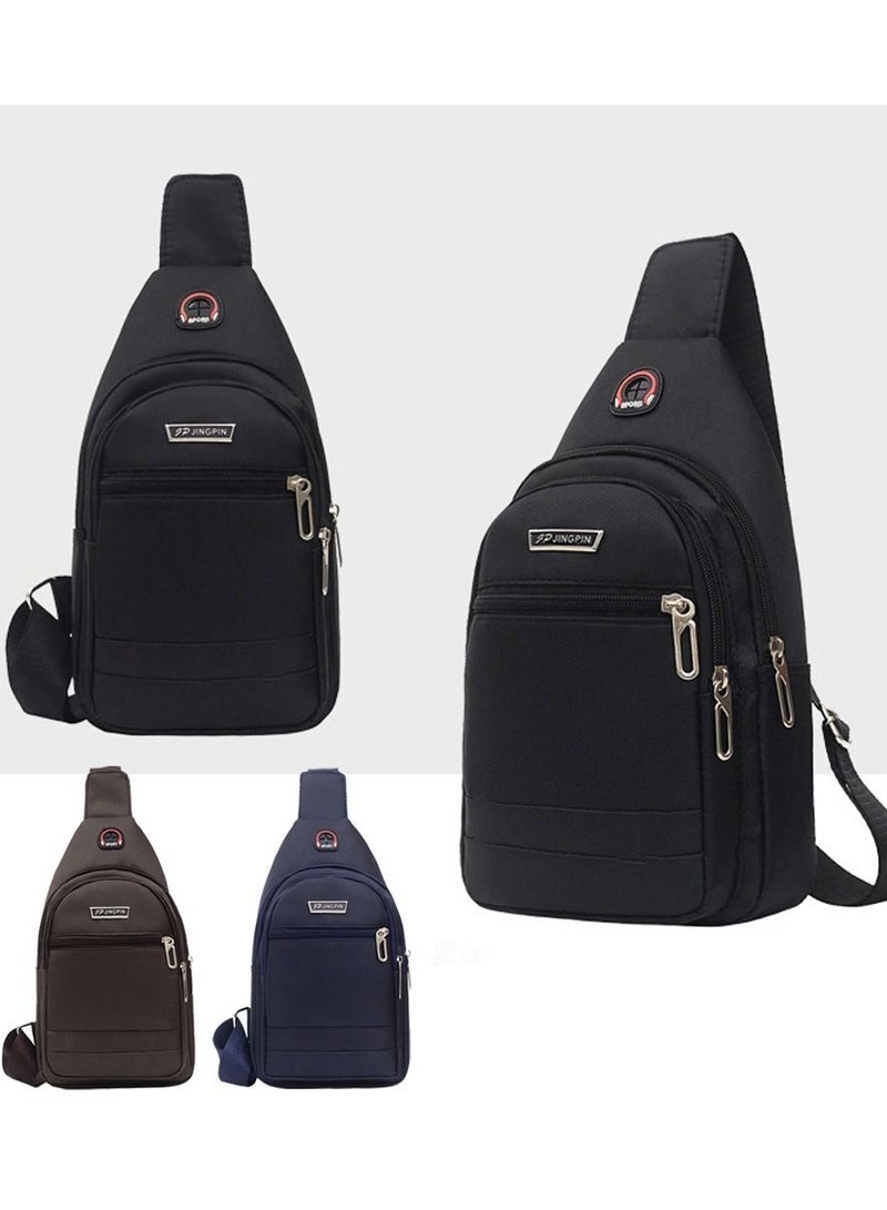 MYK waterproof Oxford cloth Messenger Bag Sling Bag for Men & Women Crossbody Small Shoulder Chest Anti Theft Travel Personal Pocket Bag Casual Backpack (BLUE)) - Image 3