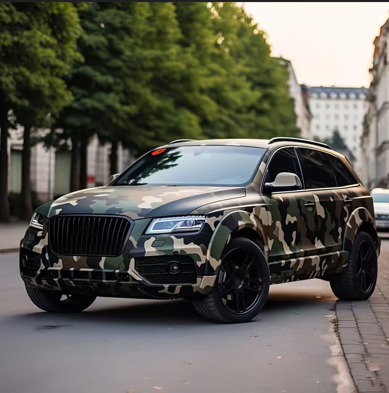 HOMSUN Car Wrap Vinyl Vehicle Self Adhesive DIY Decal Camouflage Adhesive PVC Vinyl Film Waterproof Decorative Wrap Sticker Wrapping (Camouflage, 12 X 36 Inch) - Image 5