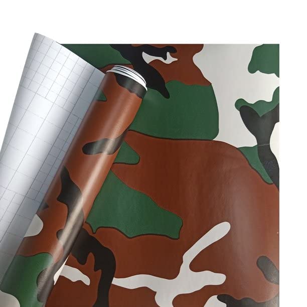 HOMSUN Car Wrap Vinyl Vehicle Self Adhesive DIY Decal Camouflage Adhesive PVC Vinyl Film Waterproof Decorative Wrap Sticker Wrapping (Camouflage, 12 X 36 Inch) - Image 1