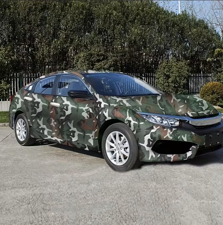 HOMSUN Car Wrap Vinyl Vehicle Self Adhesive DIY Decal Camouflage Adhesive PVC Vinyl Film Waterproof Decorative Wrap Sticker Wrapping (Camouflage, 12 X 36 Inch) - Image 2