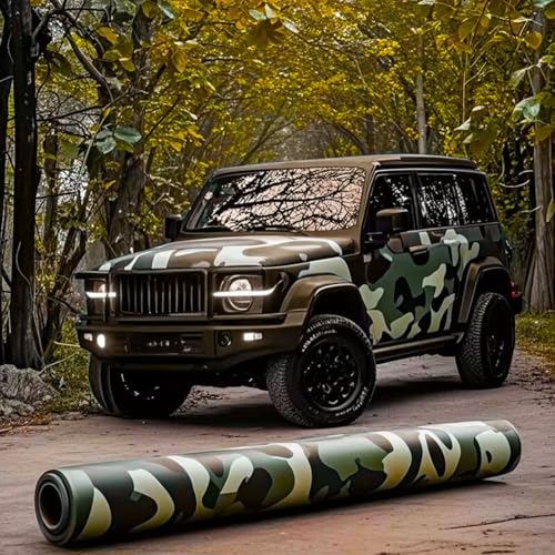 HOMSUN Car Wrap Vinyl Vehicle Self Adhesive DIY Decal Camouflage Adhesive PVC Vinyl Film Waterproof Decorative Wrap Sticker Wrapping (Camouflage, 12 X 36 Inch) - Image 3