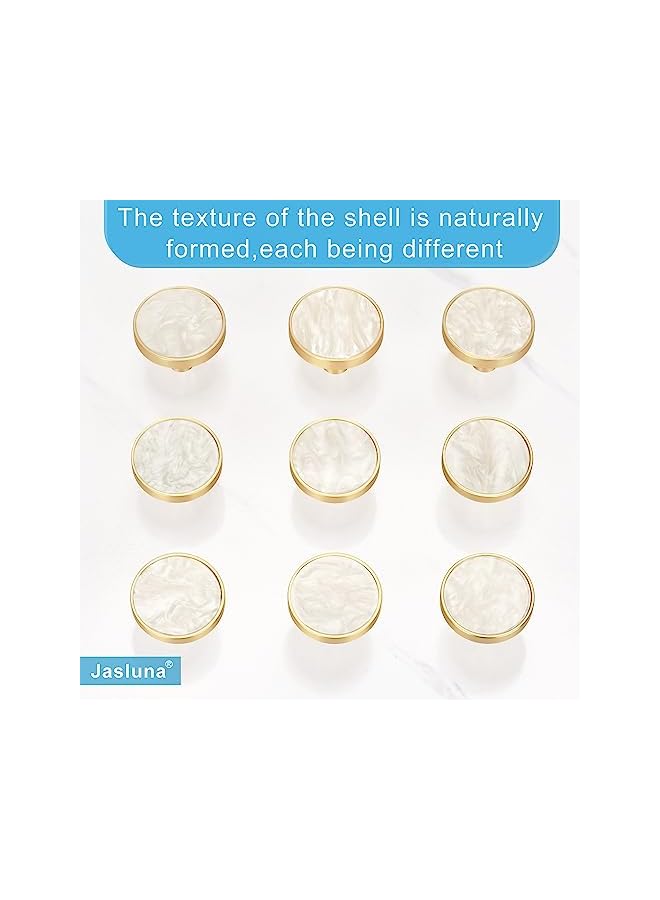 The Bros Pearl Gold Knobs for Dresser Drawers, 12-Pack Brushed Brass Cabinet Knobs Pulls, 1-1/4-Inch knobs for Kitchen Bathroom, Decorative Furniture Hardware - Image 4