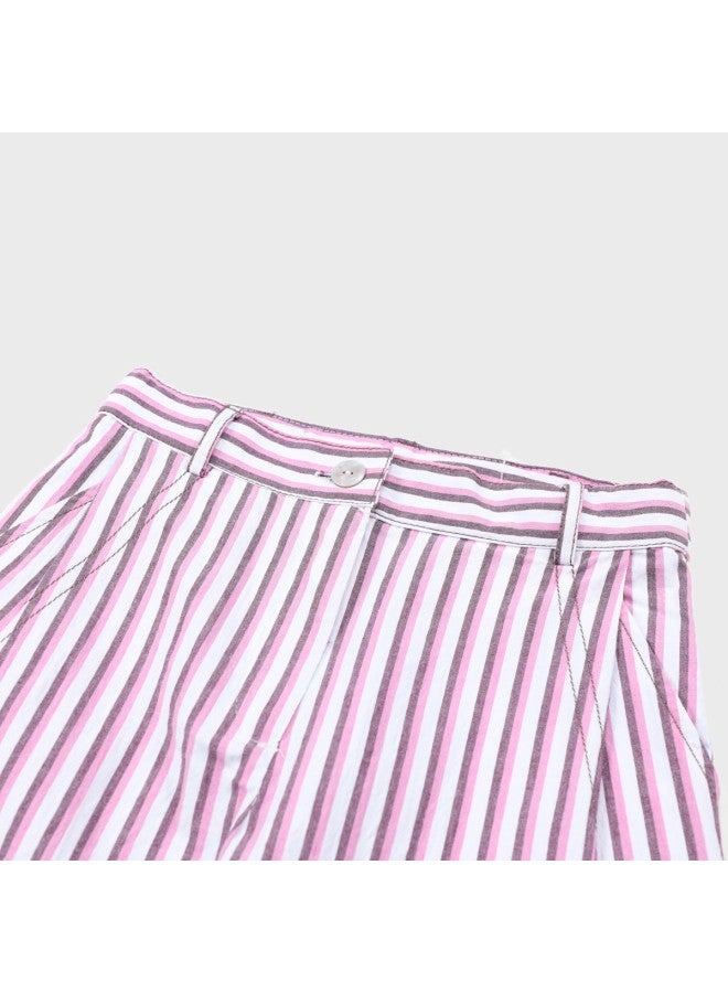 Zara Spring New Stylish Striped High-waist Straight-leg Fashionable Versatile Slim-fit Casual Pants - Image 4