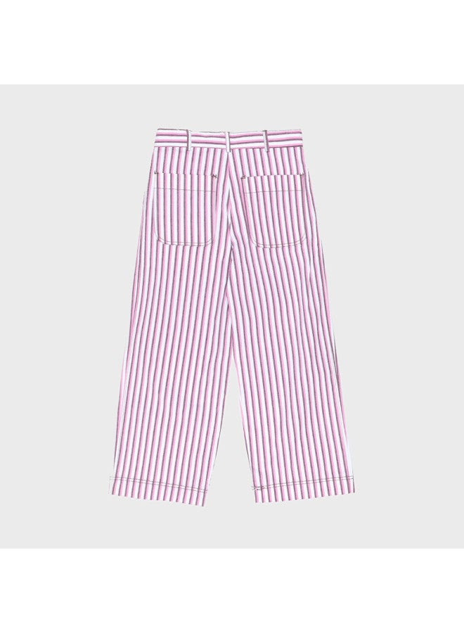 Zara Spring New Stylish Striped High-waist Straight-leg Fashionable Versatile Slim-fit Casual Pants - Image 3