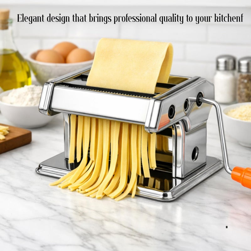Italian Pasta and Noodles Maker Machine Dough Rolling Machine Fucchini Noodles All Pastries Thickness Adjustable, Equipped for Restaurant Motor Installation, Stainless Steel - Image 5