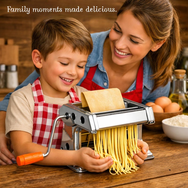 Italian Pasta and Noodles Maker Machine Dough Rolling Machine Fucchini Noodles All Pastries Thickness Adjustable, Equipped for Restaurant Motor Installation, Stainless Steel - Image 2