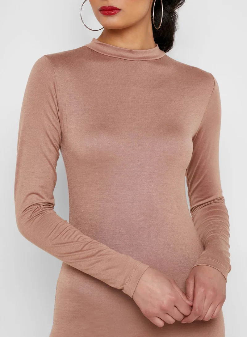 Missguided Tall Roll Neck Bodycon Dress
