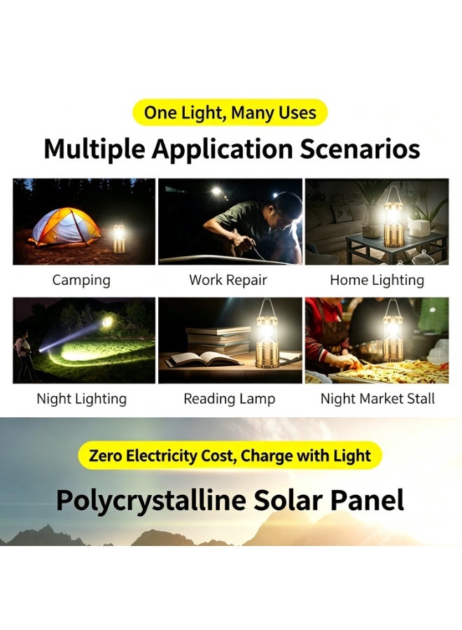 Super Bright Led Camping Light | Portable Foldable Emergency Flashlight, Made Of Abs Material With A Matte Metal Head, Perfect For Camping, Outdoor Activities, And Home Use. Push-Button Switch. - Image 4