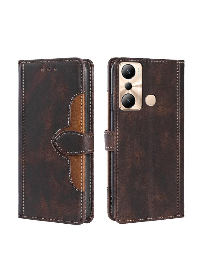 اس-توب جراب لهاتف Infinix Hot 20i مصنوع من الجلد مع مشبك مغناطيسي - Image 1