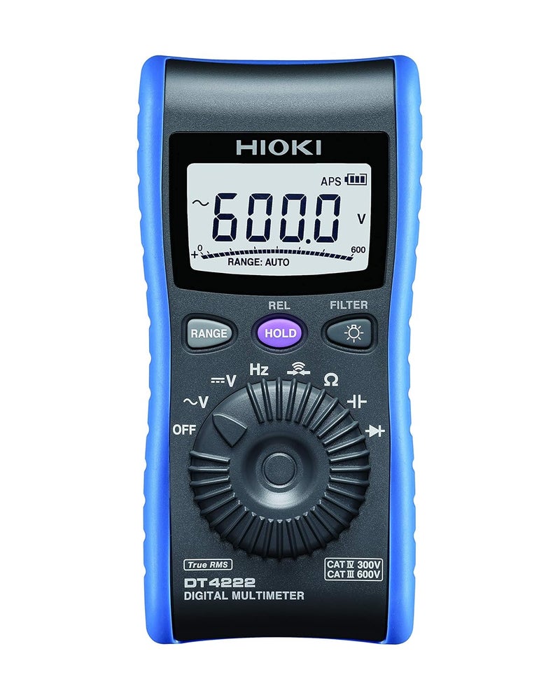 Hioki DIGITAL MULTIMETER DT4222 Premier Pocket DMM with CAT IV 300V CAT III 600V Safety  - Image 1