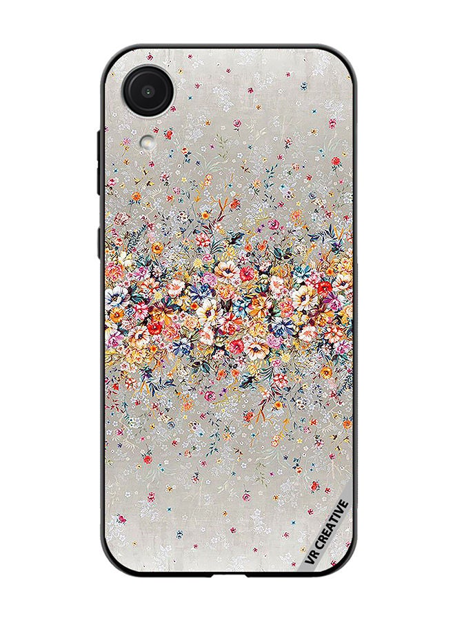VR CREATIVE Protective Case Cover For Samsung Galaxy A03 Core Digital Floral Garland Design Multicolour - Image 1
