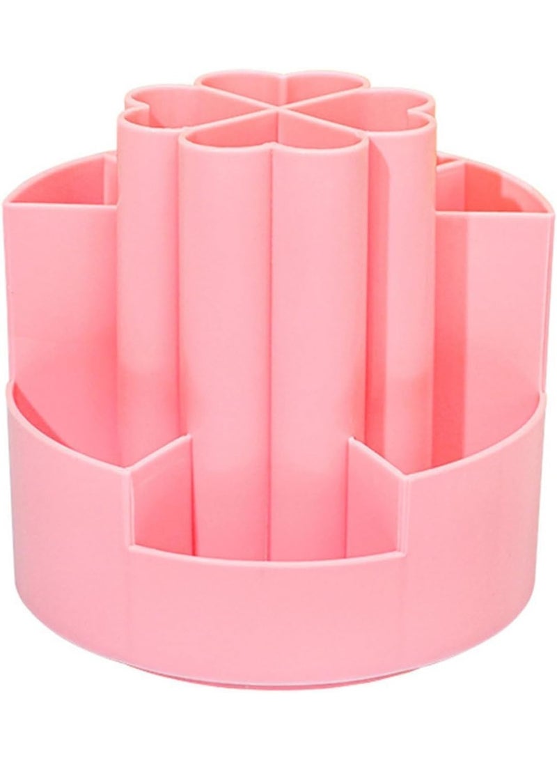Spaceshoop Plastic Pen Container Rotatable Desk Makeup Brush Pen Holder Storage Cup Desk Stationery Organizer Table Pen Organizer  - Image 1