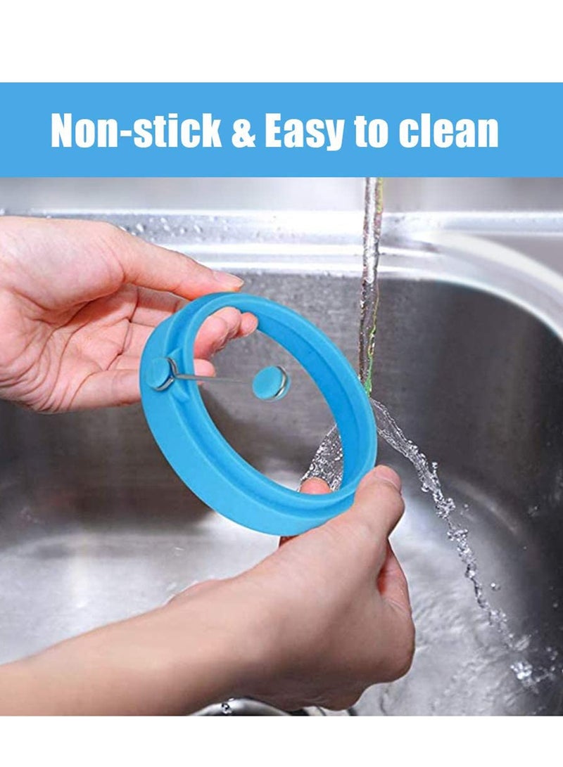 Zikra Egg Ring, Fried Egg Mold, Egg Separator, Reusable Cooking Rings, Silicone Non-Stick Egg Shaper Ring with Egg and Pancake Non Stick Cooking Tool, Kitchen Cooking Tools (4 Pcs) - Image 5
