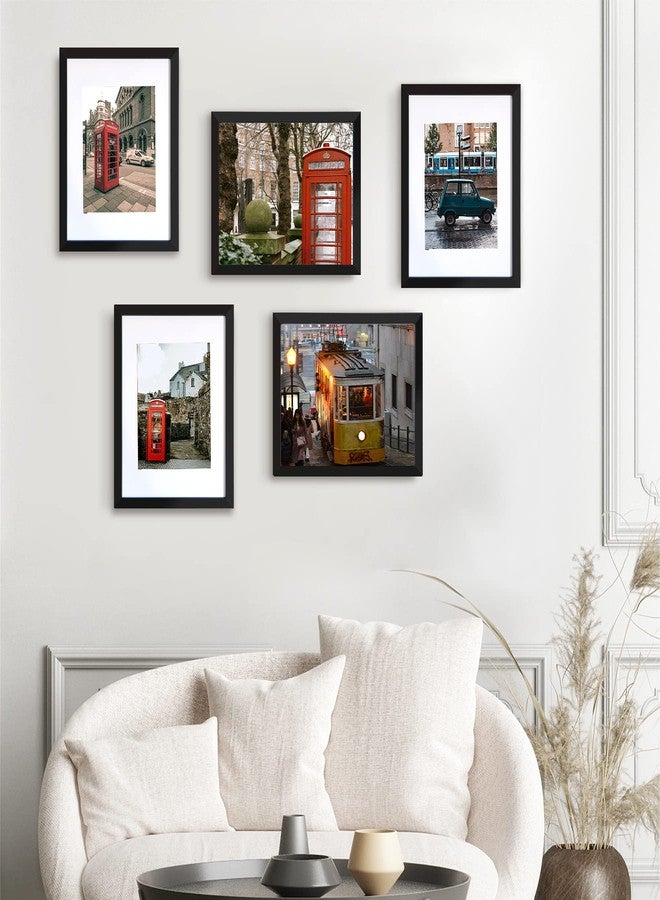 BESCRCL 11x14 Picture Frame Black Set of 6, Display Pictures 8x10 with Mat or 11x14 without Mat, Photo Frames for Wall Mounting - Image 4