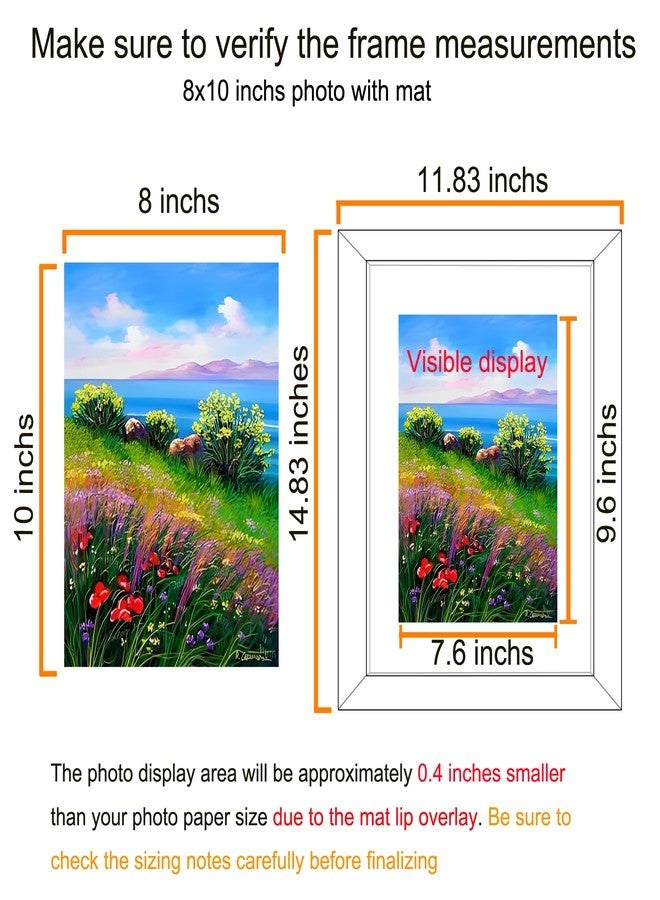 BESCRCL 11x14 Picture Frame Black Set of 6, Display Pictures 8x10 with Mat or 11x14 without Mat, Photo Frames for Wall Mounting - Image 3