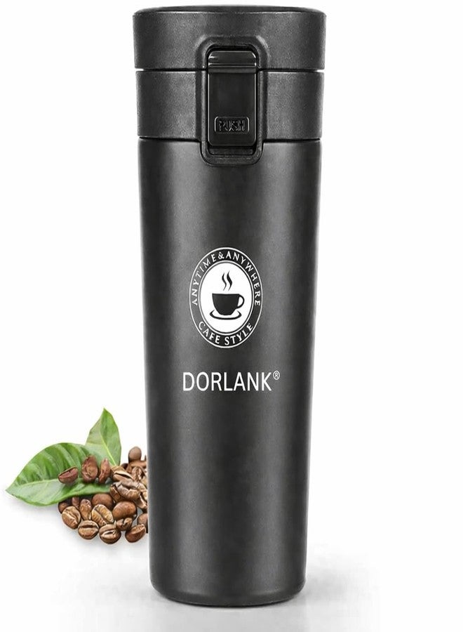 DORLANK Coffee Mug Travel 500ML Vacuum Insulated Stainless Steel Cup with Leakproof Lid & Non-Slip Cover, Keep Drinks 8 Hrs Hot & 14 Hours Cold, Ideal for Travel, Office & Outdoor Use - Image 1