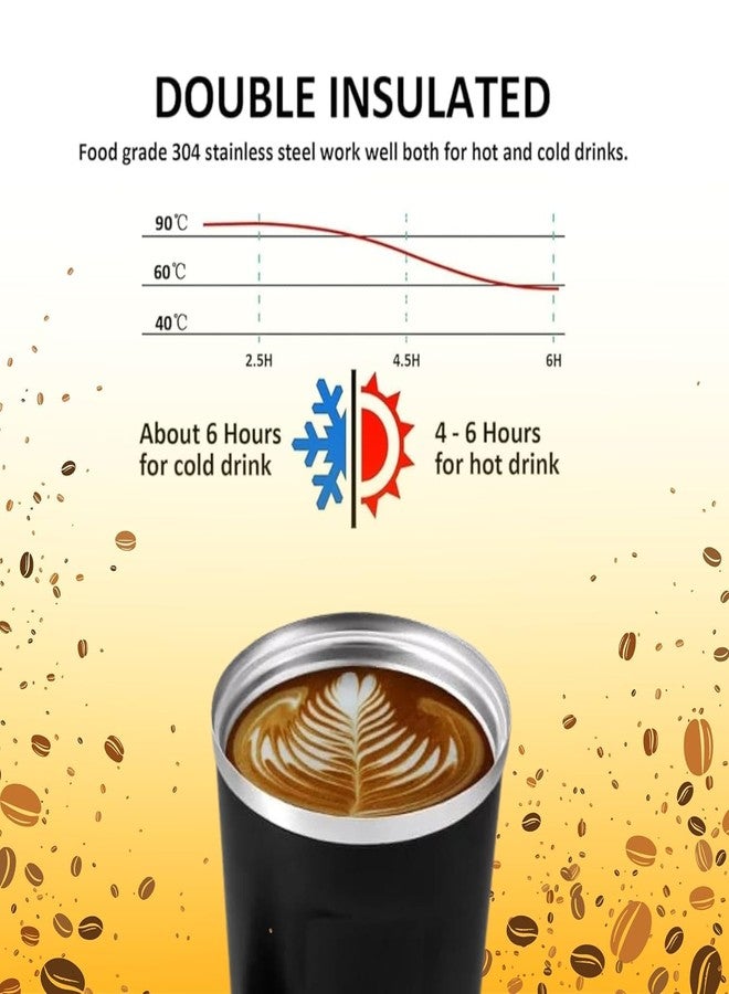DORLANK Coffee Mug Travel 500ML Vacuum Insulated Stainless Steel Cup with Leakproof Lid & Non-Slip Cover, Keep Drinks 8 Hrs Hot & 14 Hours Cold, Ideal for Travel, Office & Outdoor Use - Image 5