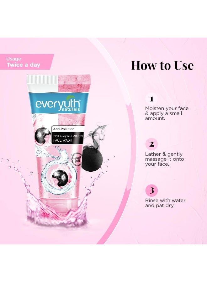 إيفريوث غسول الوجه بالطين الوردي والفحم الطبيعي المضاد للتلوث 150غم - Image 5