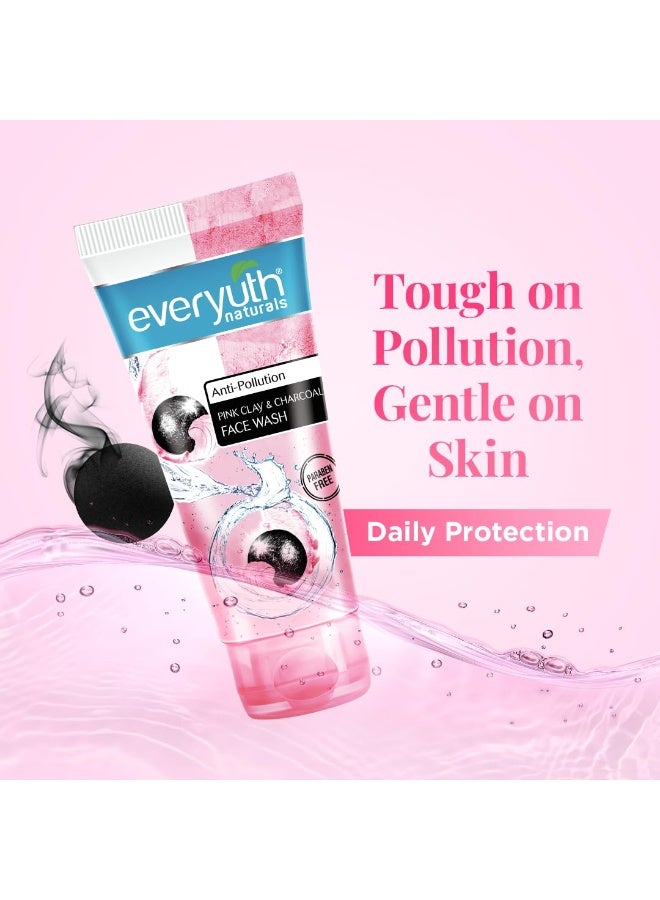 إيفريوث غسول الوجه بالطين الوردي والفحم الطبيعي المضاد للتلوث 150غم - Image 2