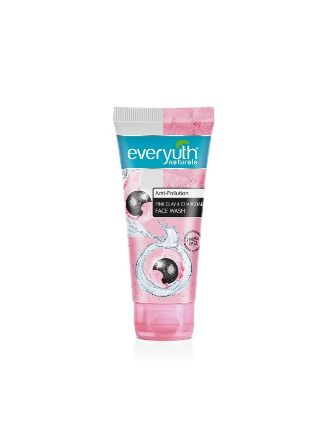 إيفريوث غسول الوجه بالطين الوردي والفحم الطبيعي المضاد للتلوث 150غم - Image 1