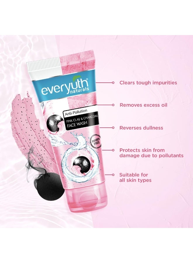 إيفريوث غسول الوجه بالطين الوردي والفحم الطبيعي المضاد للتلوث 150غم - Image 3