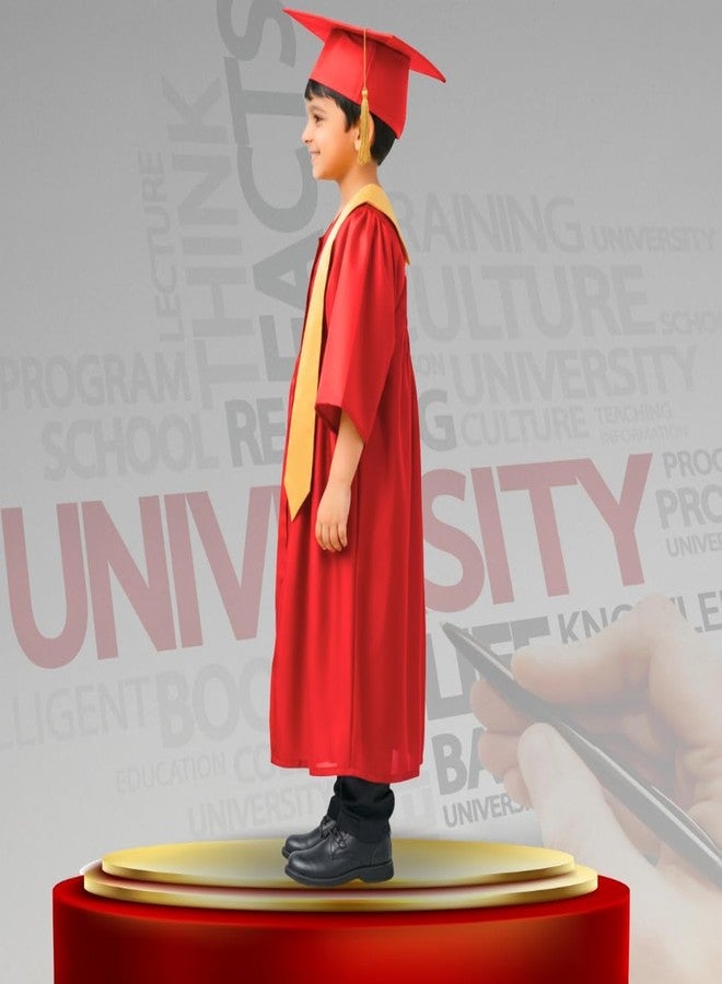 Sarvda Graduation Gown with Cap and Sash for kids Convocation Dress for Boys and Girls, School Ceremony, Fancy Dress - Image 3