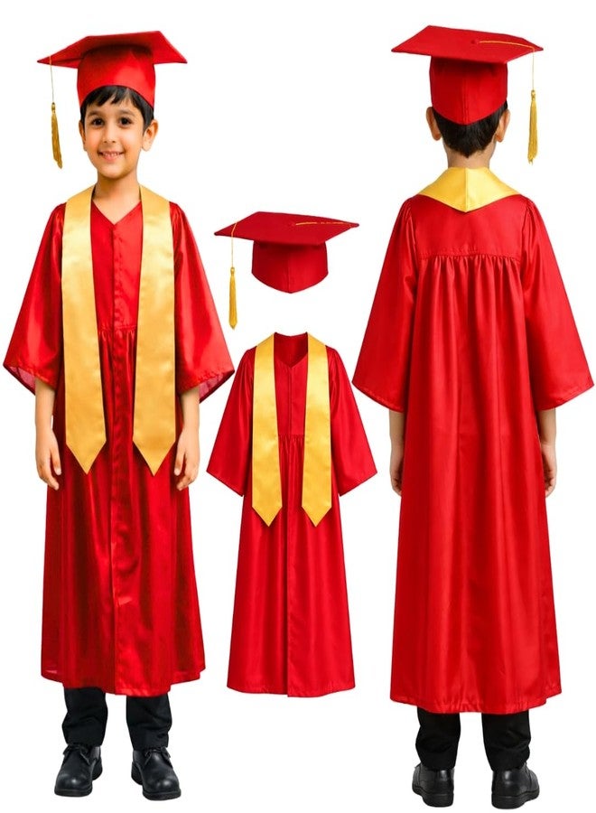 Sarvda Graduation Gown with Cap and Sash for kids Convocation Dress for Boys and Girls, School Ceremony, Fancy Dress - Image 1