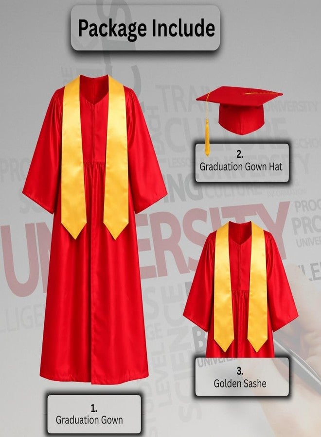 Sarvda Graduation Gown with Cap and Sash for kids Convocation Dress for Boys and Girls, School Ceremony, Fancy Dress - Image 4