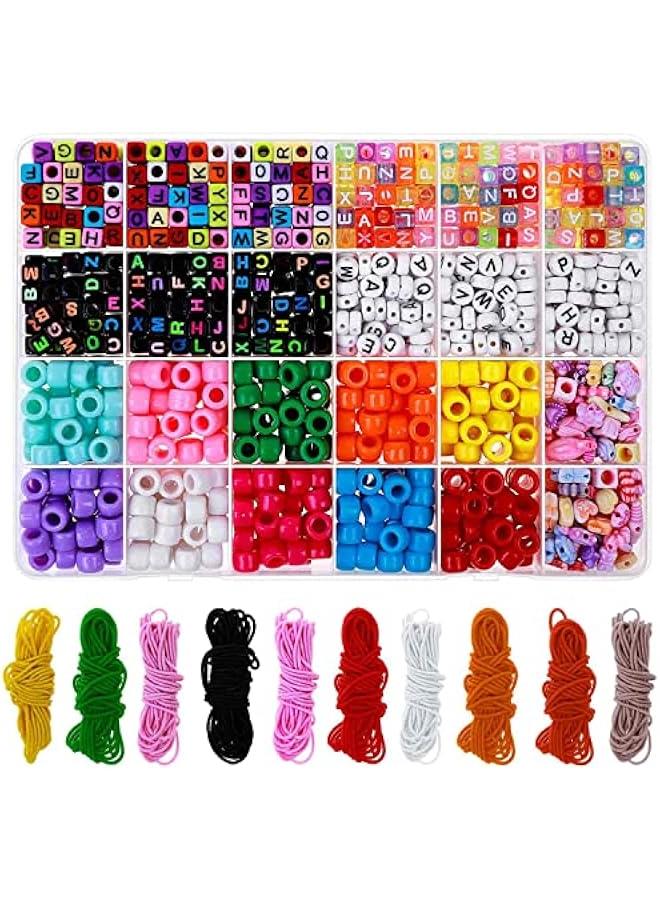 FYLX Friendship Bracelet Craft Kit  DIY Jewelry Making Set with Beads Charms Elastic String and Letters for Bracelets - Image 1