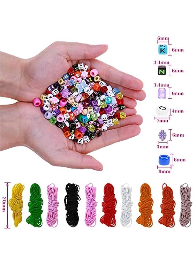 FYLX Friendship Bracelet Craft Kit  DIY Jewelry Making Set with Beads Charms Elastic String and Letters for Bracelets - Image 3