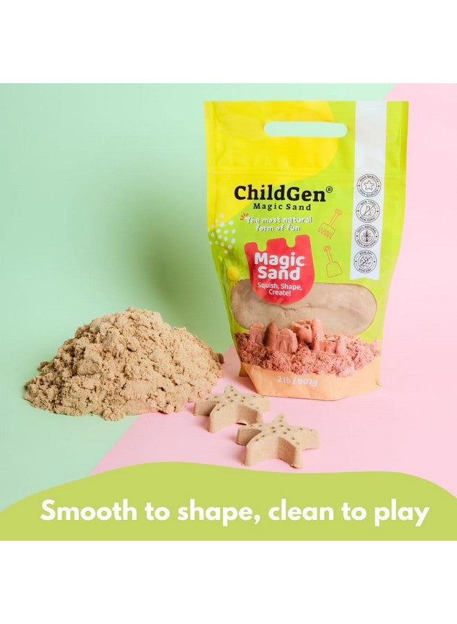 ChildGen Magic Sand, 2lbs Natural Sea Sand in Resealable Bag, Non-Toxic Play Sand for Kids, Soft, Moldable, Mess-Free Sensory Play - Image 4