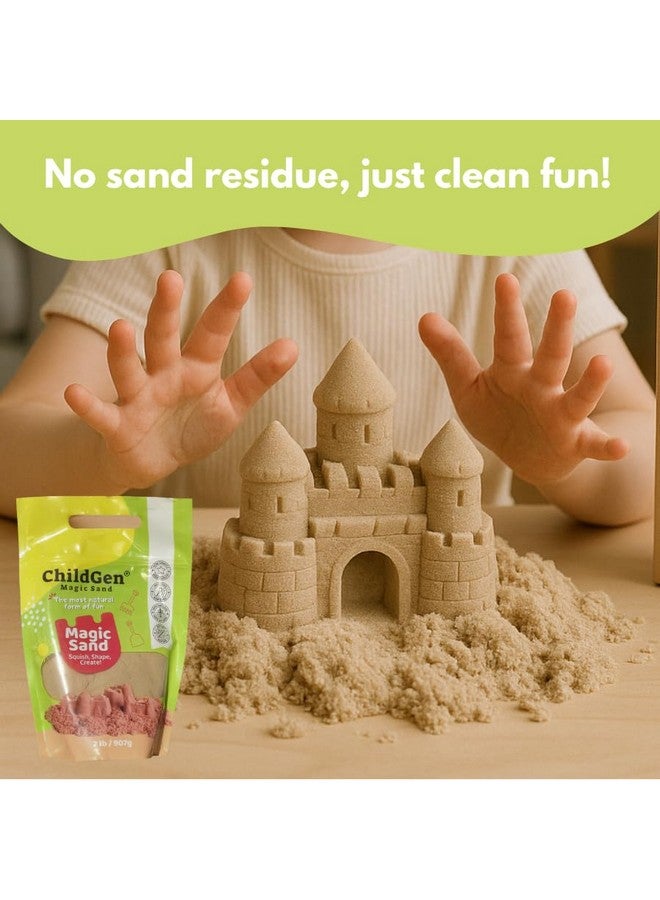 ChildGen Magic Sand, 2lbs Natural Sea Sand in Resealable Bag, Non-Toxic Play Sand for Kids, Soft, Moldable, Mess-Free Sensory Play - Image 5